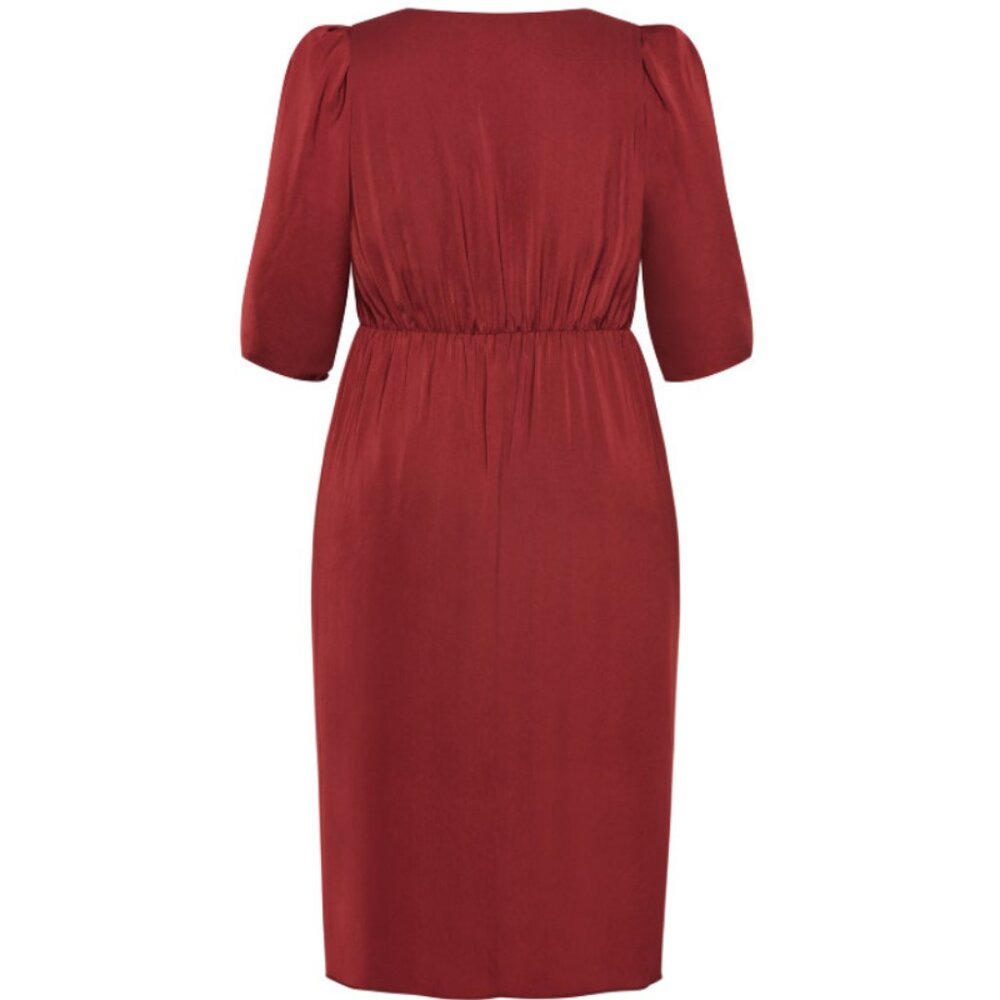 NWT City Chic Aubree Cabernet Drape Midi Dress 22 - Picture 8 of 13